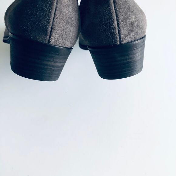 Paul Green Women's 5.5 'Faith' Ankle Bootie Gray Suede Low Slip On Loafer - Picture 4 of 8